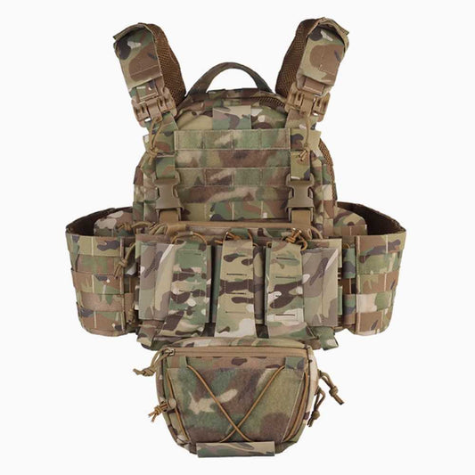 Camo Plate Carrier Rig – Stealth, Strength, and Versatility with two LVL 4 Plates